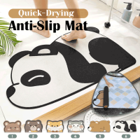 2022Cute Cat, Dog Panda Quick Drying Anti-Slip Mat Super Absorbent Bath Mat Nappa Skin Floor Mats Toilet Car Home Decor