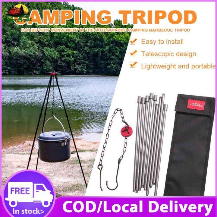 [COD] Camping Tripod Outdoor Hiking Fishing Cooking Tripods with