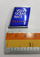 Logo Volvo Ocean Race ของรถ Volvo  งานอลูมิเนียม พร้อมกาวติด 4*4 cm ฟ้า