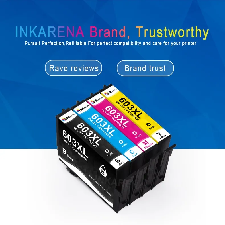 Inkarena 603xl T603 E603 603 Xl Replace Epson Ink Cartridge For