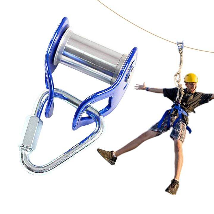 Slider Slackline Pulley Ziplines Slackline Pulley สำหรับ Backyards