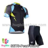 ชุดจักรยานแขนสั้นทีม Pearl Izumi 14 (02) สีดำฟ้าเทา