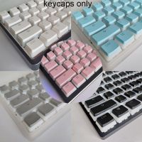 （Miss qis keycap）คีย์พุดดิ้ง HyperX-ชุดกุญแจหมวกช็อตคู่พร้อมชั้นโปร่งแสงสำหรับแป้นพิมพ์กลชุดกุญแจ104เต็มตัว M5F5สีดำ