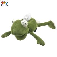 Funny Kawaii Frog Plush Toys Tissue Box Cover Case Napkin Paper Holder Car Home Kitchen Room Toys Decor Birthday Gifts