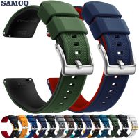 【hot】⊙☎❧  Silicone Band Release Rubber 18mm 20mm 22mm Watchband