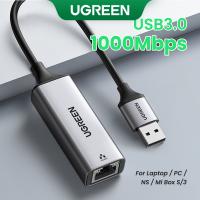 UGREEN USB อะเเดปเตอร์ Ethernet USB 3.0 2.0 Network Card ต่อเข้า RJ45 Lan สำหรับ Windows 10 Xiaomi Mi BOX 3 Nintend Switch QC8191650