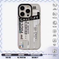 Simple Barcode Label CASETiFY Phone Case compatible for iPhone 14 13 12 11 Pro Max X XS MAX XR Case Transparent Shockproof Protective TPU Soft Cover