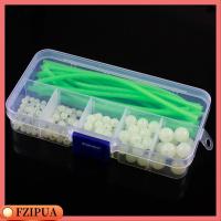 FZIPUA 170pcs/set Stoppers ลูกปัดทุ่นตกปลาแบบนิ่ม ลอยลอยได้ พลาสติกทำจากพลาสติก ปลอกอุปกรณ์ตกปลา ร้อนแรงมาก ที่ส่องสว่างส่องสว่าง ยางนุ่มๆ ตกปลาทะเลตกปลา