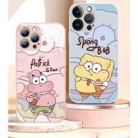 【ลดกระกระฉอก】【ร้อน】สีเมทัลลิกดาวสปันจ์บ็อบแพทริกเคสโทรศัพท์กันหล่นสำหรับ iPhone 7 8 X XS XR 11 12 13 14ซีรีส์