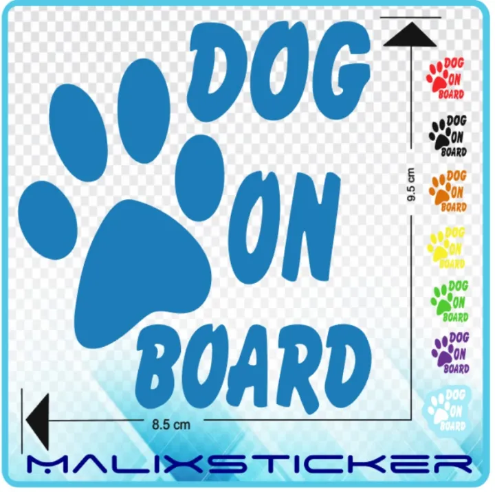 DOG ON BOARD CAR STICKER Lazada PH