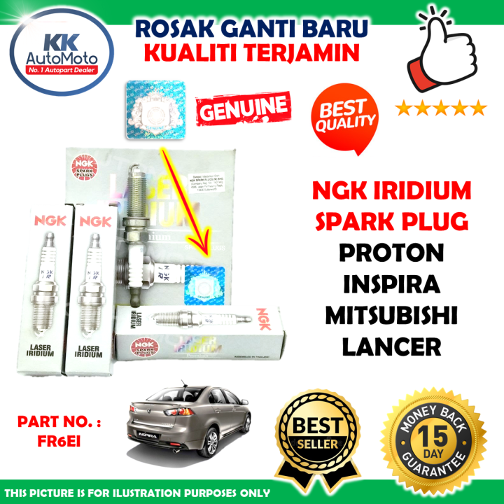 FR6EI - NGK Plug Iridium Laser Spark Plugs - Proton Inspira 1.8 2.0 ...