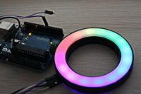 16 Bits WS2812 5050 RGB LED Ring Lamp Light with Integrated drivers come with holder