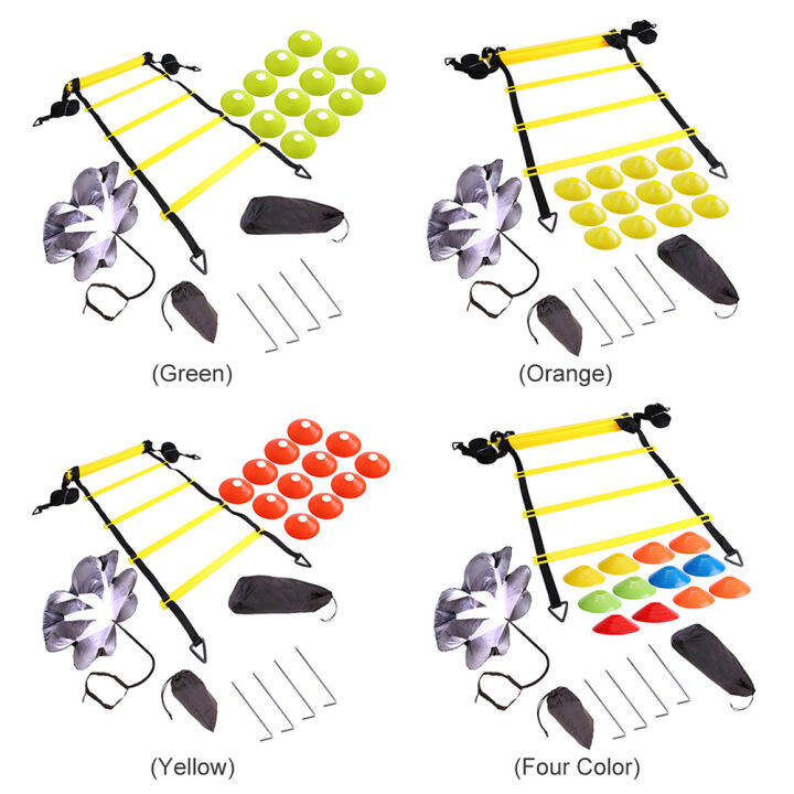 YISSVIC 20ft Agility Ladder With 12 Rungs, 10 Cones & Bag - Speed & Coordination Training For Soccer, Basketball, Fitness