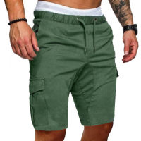 2021 Mens Summer Jogger Casual Shorts Sweatpants Gym Fitness Running Sport Shorts With Pockets Drawstring Army Tactical Shorts