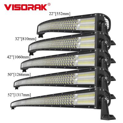 ☄✗✐ VISORAK 4-row Off-road Bumper Curved LED Roof Light Bar For SUV ATV Car 4x4 4wd Tractor Jeep Ford Pickup Truck Volvo Lorry Van
