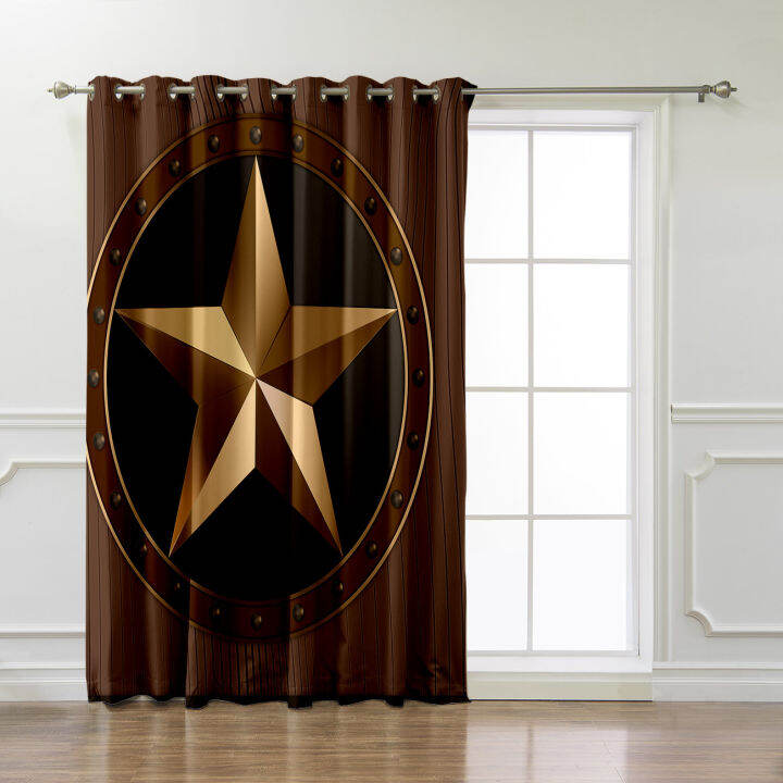 vintage-shiny-star-badge-with-wood-grain-background-window-treatments-curtains-valance-curtain-lights-bathroom-home-decor