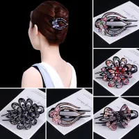 【YF】✣❁  Fashion Rhinestone Duckbill Hair Claws Accessories Shinning Hairpin Ponytail Headwear