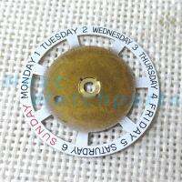 【YF】 Golden English Red Font Week Disk Wheel Fit for Movement 2834  15