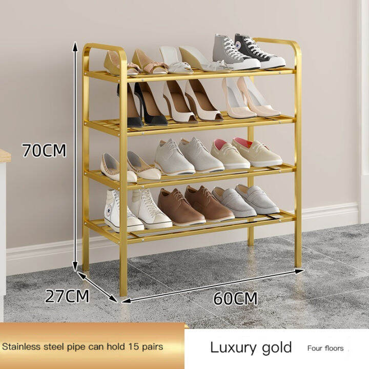 Stainless steel shoe rack Golden shoe rack Store shoes Lazada PH