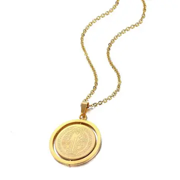 Gold hot sale medal pendant