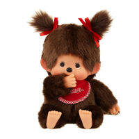 【 Monchhichi】มาตรฐานพรีเมี่ยม (เด็กผู้หญิงนั่งลงสีน้ำตาล/ขนาด: M)