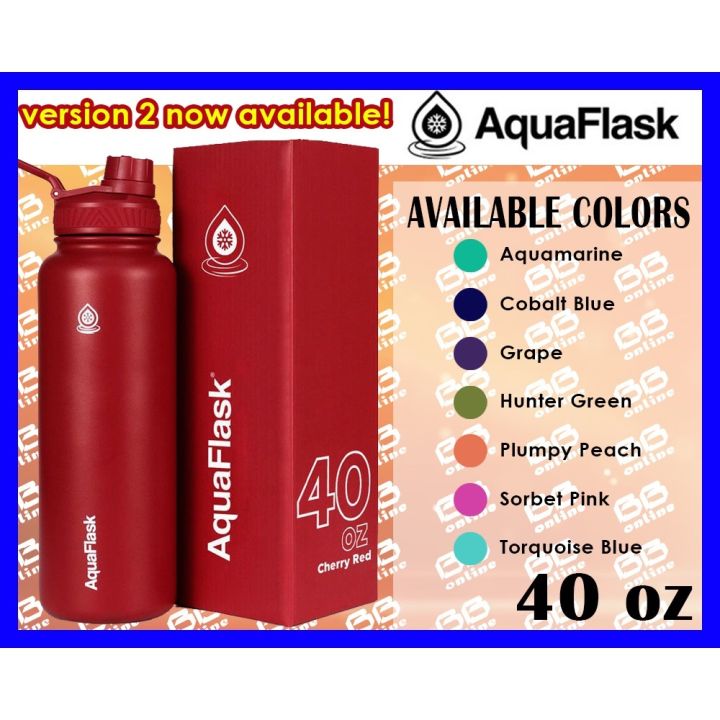 AQUAFLASK 40oz Flip Cap Vacuum Insulated Stainless Steel Drinking ...