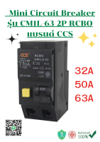 มินิเซอร์กิตเบรกเกอร์ กันดูด Mini Circuit Breaker รุ่น CM1L-32 USA  2P RCBO แบรนด์ CCS