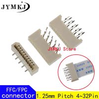 10PCS 1.25mm FPC/FFC Connector LCD Flexible Flat Cable Socket Double Row 4 5 6 7 8 9 10 11 12 14 16 18 20 22 24 26 28 30 32 Pin Wires  Leads Adapters