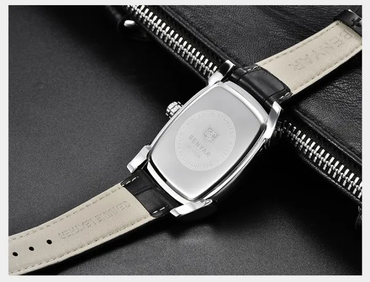 benyar-ของแท้หนังนาฬิกาของผู้ชายหรูหรากันน้ำนาฬิกากีฬานาฬิกาผู้ชาย2019