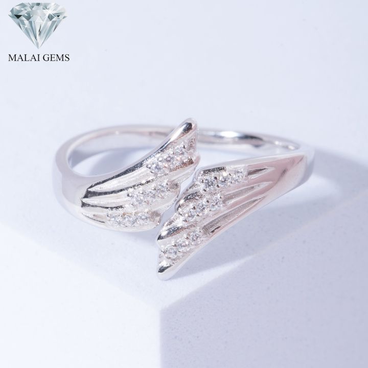 malai-gems-แหวนเพชร-เงินแท้-925-เคลือบทองคำขาว-ประดับเพชรสวิส-cz-รุ่น151-r1711145-แถมกล่อง-แหวนเงินแท้-แหวนเงิน