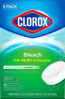 [ก้อนสมบูรณ์ไม่แตก] ก้อนกำจัดเชื้อโรค ในโถส้วม Clorox Ultra Clean Toilet Bowl หนักก้อนละ 100 กรัม (ยกกล่องมี 6 ก้อน) มีแบ่งขาย