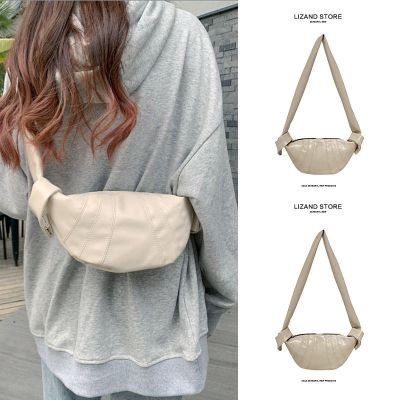 Summer Chest Bag Wide Shoulder Strap Messenger Small Bag Female 2023 New High-end Sense Niche Versatile Casual Dumpling Bag 【BYUE】