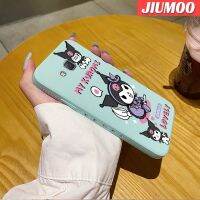 JIUMOO เคสปลอกสำหรับ Samsung J7 2015 J7 Core เคสโทรศัพท์ลายขอบซิลิโคนเหลวนิ่มลายการ์ตูนน่ารัก Kuromi สแควร์ดั้งเดิมเคสป้องกันเลนส์กล้องคลุมทั้งหมดเคสฝาหลังเคสนิ่ม