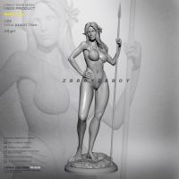 1/24 Resin model kits figure beauty colorless and self-assembled TD-3239