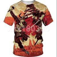 Samurai Tattoo T-Shirt 3D Printed Japanese Demon Men Harajuku Casual Short Sleeve Tops SIZE s-5xl style3