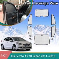 Kereta Perlindungan ม่านบังแดดสำหรับ Kia Cerato Forte K3 YD ซีดาน2014 ~ 2018 Perlindungan UV ตัด Sesori หน้าต่างอัตโนมัติ2015 2013