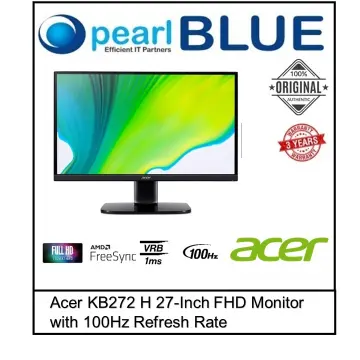 Acer 27” Full HD Monitor, 1920 x 1080, 75Hz Refresh Rate with AMD Radeon  FreeSync, KA272 Bi 