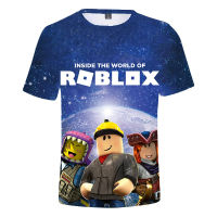 RO BLOXS เสื้อยืด3D เด็กเด็กผู้ชายเด็กผู้หญิงสำหรับเด็ก,เสื้อยืดแขนแขนสั้นคอกลมระบายอากาศได้ดีเข้ากับทุกชุดกีฬาแฟชั่นลำลองฤดูร้อน0513 0000