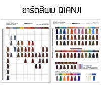 ชาร์ตสีผม Qianji เล่มสีผม