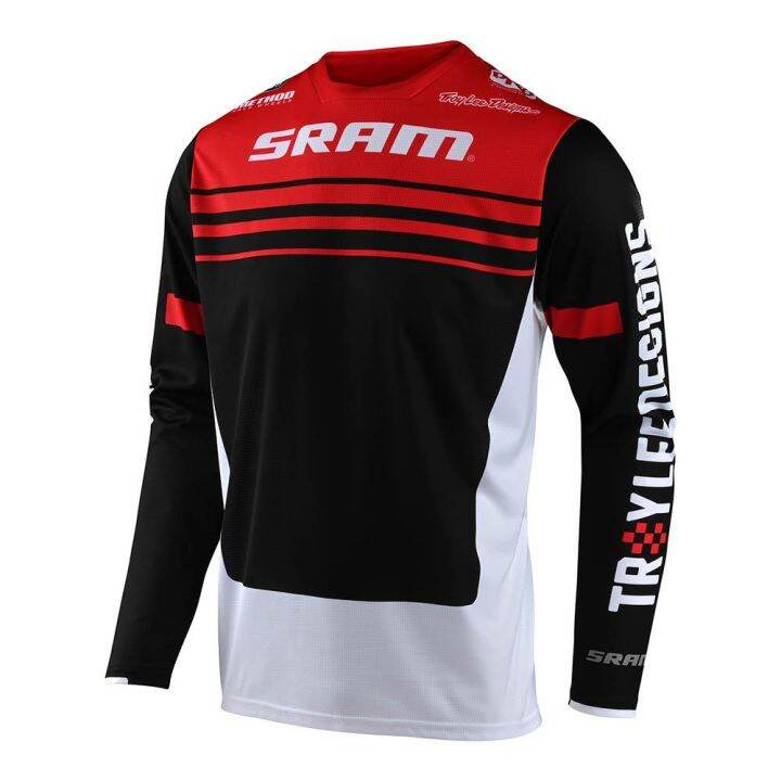 sram-tld-moto-เสื้อเจอร์ซีย์ปั่นจักรยานผู้ชายชุดวอร์มแขนยาวแห้งเร็วสำหรับกลางแจ้งมืออาชีพ