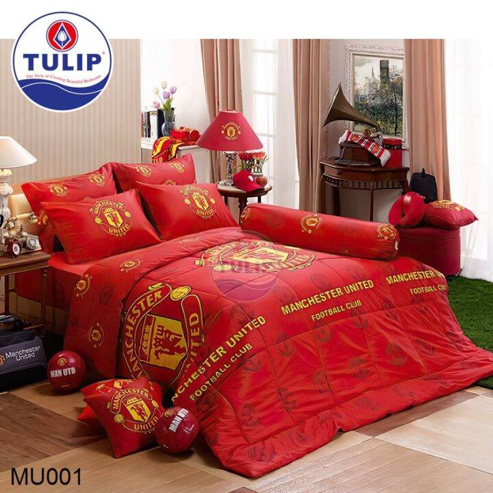 tulip-ผ้าปูที่นอน-ไม่รวมผ้านวม-แมนยู-manchester-united-mu001-เลือกขนาดเตียง-3-5ฟุต-5ฟุต-6ฟุต-ทิวลิป-เครื่องนอน-ชุดผ้าปู-ผ้าปูเตียง