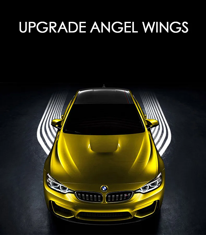  Luz de chasis de coche, lámpara de alas de Ángel BMW, luces de puerta de bienvenida, luz de choque de proyección trasera modificada