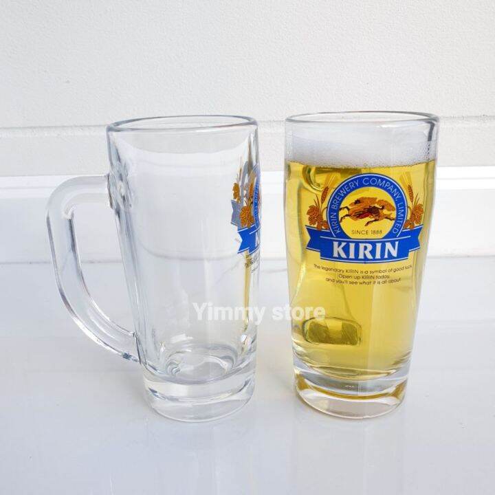 แก้วมัคมีหูจับ-แก้วหนา-kirin-ของแท้-450-ml