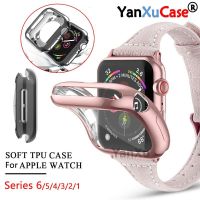 360 Slim Watch Cover For Apple Watch Case 6 SE 5 4 40MM 44MM Soft Transparent TPU Screen Protector For iWatch 3 2 1 38MM 42MM Screen Protectors