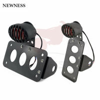 Motorcycle Side Mount LED Tail Light w License Number Plate cket For Harley Sportsters Bobber Chopper Rear Stop Light