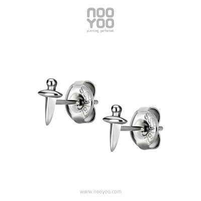 NooYoo ต่างหูสำหรับผิวแพ้ง่าย Mini Dagger Surgical Steel