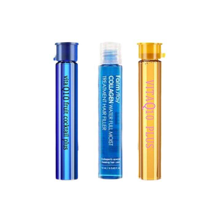 Vitamin Q10 Ampoule Scalp Serum Collagen Hair Essence Keratin Treatment Mask Repair Damage Care
