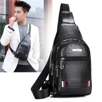 Mens Fashion Crossbody Bag Theftproof PU Leather Chest Bags for Men Shoulder Bags Casual Outdoor Sports Chests Waist Pack Purse