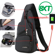 [FREESHIP + Tặng dây kết nối 30cm] Túi đeo chéo nam nữ TC02 có cổng USB kết nối sạc, túi có 3 ngăn riêng biệt, dây đeo có thể tuỳ chỉnh, túi được thiết kế độc đáo, nổi bật phù hợp với hoạt động ngoài trời thumbnail
