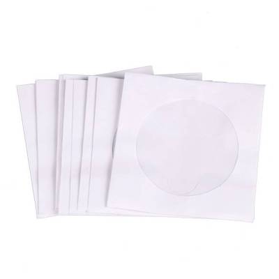 กระดาษป้องกันสีขาวขนาดเล็ก95ชิ้นซีดีดีวีดีดิสก์ซองจดหมายกระเป๋าเก็บของพนัง